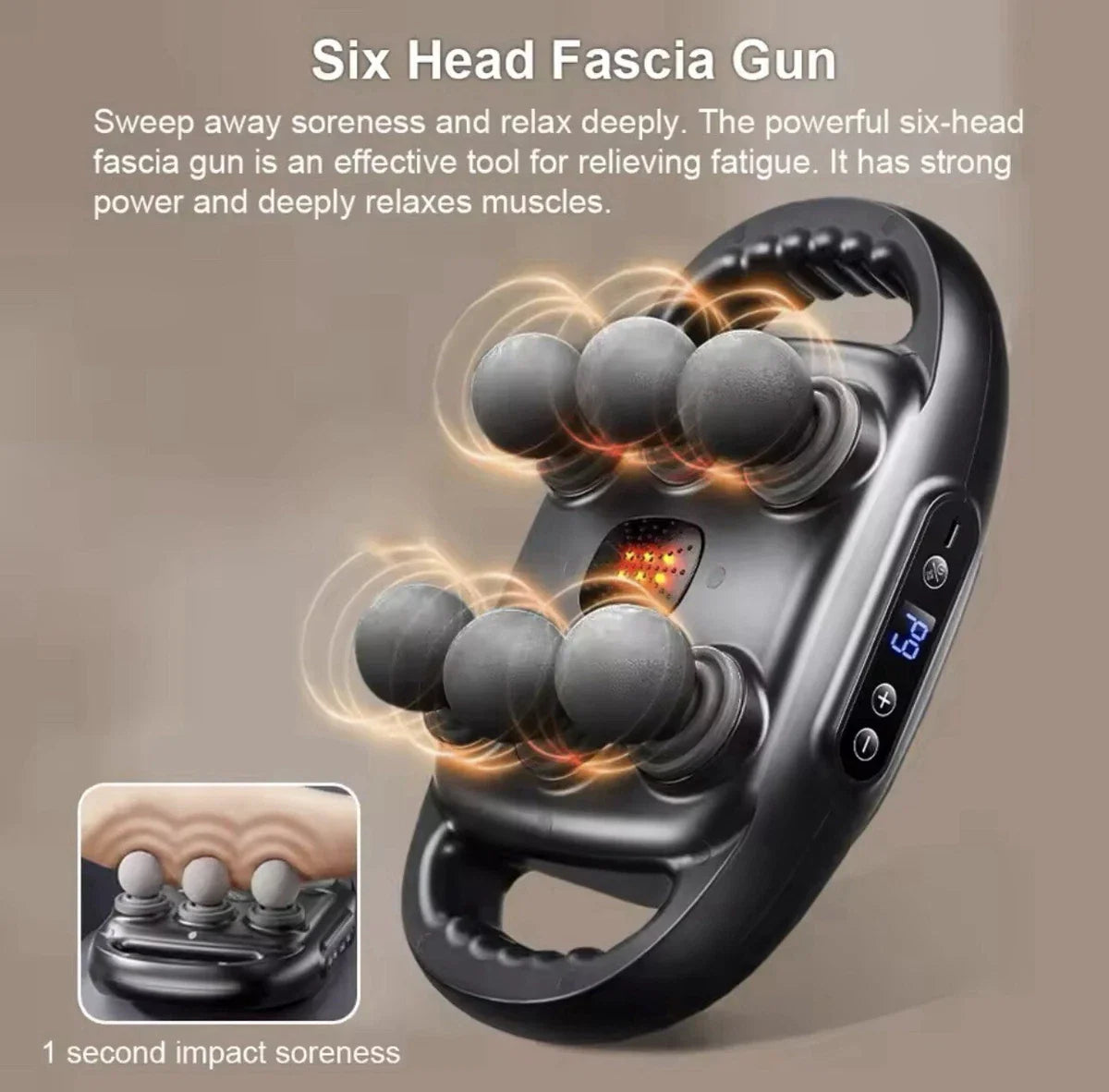 6 Head Massage Gun For Muscle Recovery